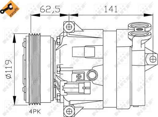NRF 32421 - Kompresors, Gaisa kond. sistēma ps1.lv