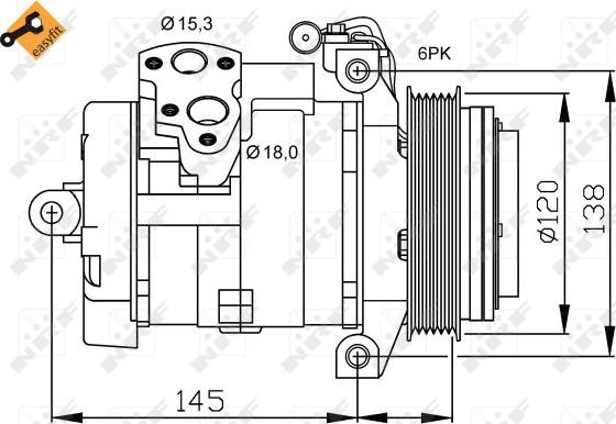 NRF 32698 - Kompresors, Gaisa kond. sistēma ps1.lv