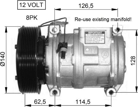 NRF 32661G - Kompresors, Gaisa kond. sistēma ps1.lv