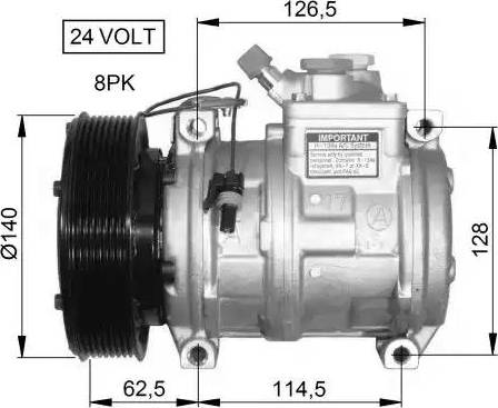 NRF 32662G - Kompresors, Gaisa kond. sistēma ps1.lv