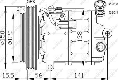 NRF 32673G - Kompresors, Gaisa kond. sistēma ps1.lv