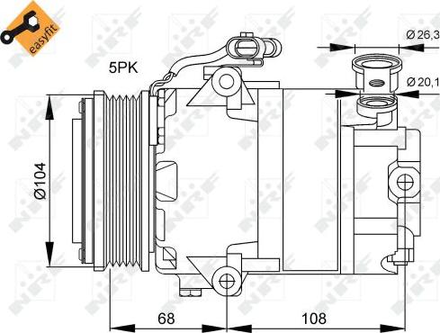 NRF 32082 - Kompresors, Gaisa kond. sistēma ps1.lv