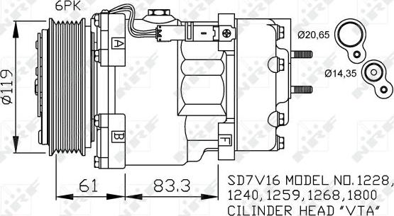 NRF 32198 - Kompresors, Gaisa kond. sistēma ps1.lv