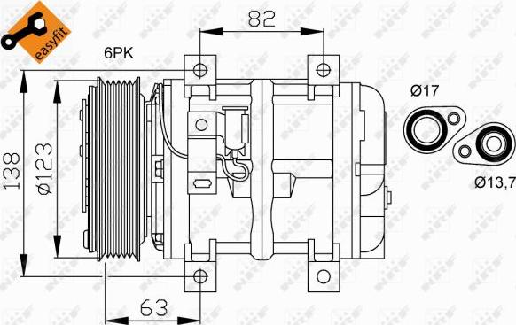 NRF 32112 - Kompresors, Gaisa kond. sistēma ps1.lv