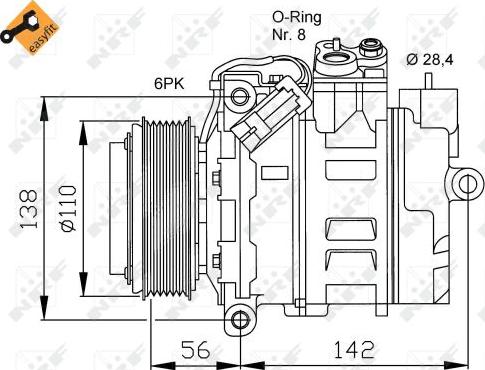 NRF 32178 - Kompresors, Gaisa kond. sistēma ps1.lv