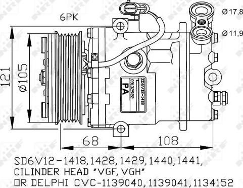 NRF 32172G - Kompresors, Gaisa kond. sistēma ps1.lv