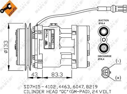 NRF 32808G - Kompresors, Gaisa kond. sistēma ps1.lv
