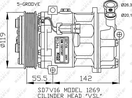 NRF 32818 - Kompresors, Gaisa kond. sistēma ps1.lv