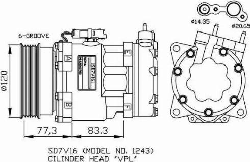 NRF 32266G - Kompresors, Gaisa kond. sistēma ps1.lv