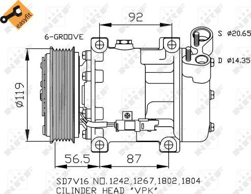 NRF 32270 - Kompresors, Gaisa kond. sistēma ps1.lv