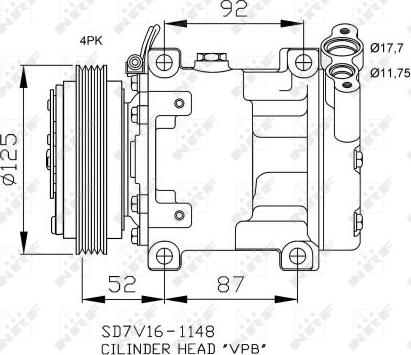 NRF 32743 - Kompresors, Gaisa kond. sistēma ps1.lv