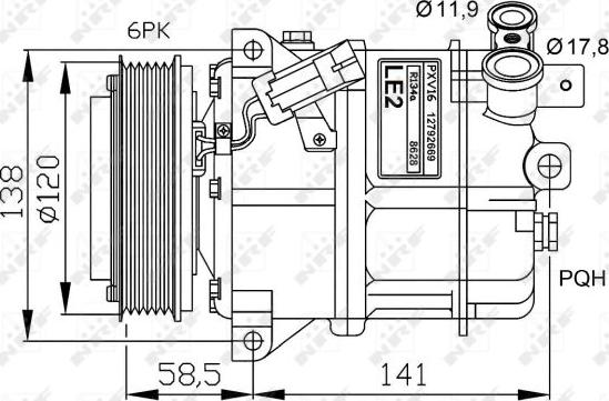 NRF 32774G - Kompresors, Gaisa kond. sistēma ps1.lv