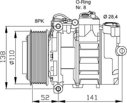 NRF 32778G - Kompresors, Gaisa kond. sistēma ps1.lv