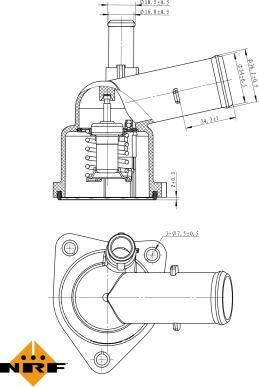 NRF 725043 - Termostats, Dzesēšanas šķidrums ps1.lv