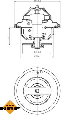 NRF 725067 - Termostats, Dzesēšanas šķidrums ps1.lv