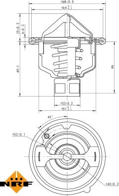 NRF 725142 - Termostats, Dzesēšanas šķidrums ps1.lv