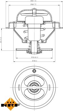 NRF 725185 - Termostats, Dzesēšanas šķidrums ps1.lv