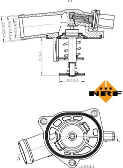 NRF 725130 - Termostats, Dzesēšanas šķidrums ps1.lv