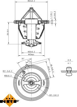 NRF 725132 - Termostats, Dzesēšanas šķidrums ps1.lv