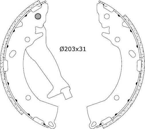 Omnicraft 2255869 - Bremžu loku komplekts ps1.lv