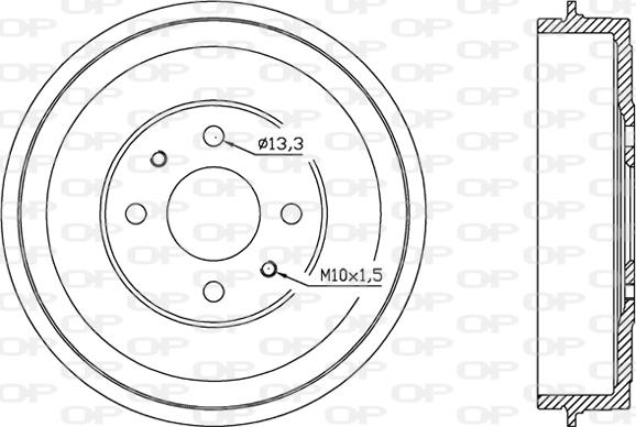 Open Parts BAD9002.10 - Bremžu trumulis ps1.lv