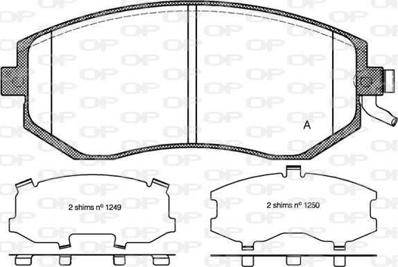 Open Parts BPA0951.04 - Bremžu uzliku kompl., Disku bremzes ps1.lv