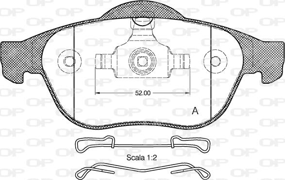 Open Parts BPA0843.10 - Bremžu uzliku kompl., Disku bremzes ps1.lv