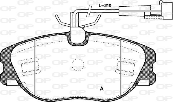 Open Parts BPA0305.72 - Bremžu uzliku kompl., Disku bremzes ps1.lv