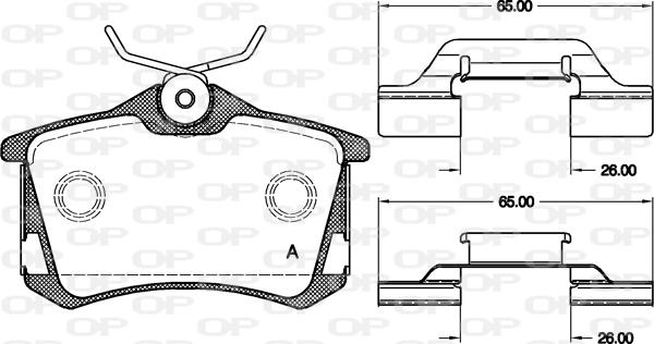 Open Parts BPA0263.50 - Bremžu uzliku kompl., Disku bremzes ps1.lv