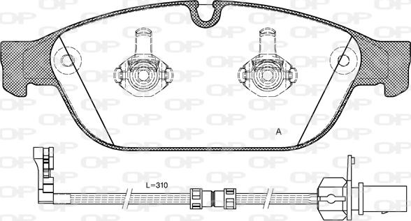 Open Parts BPA1441.12 - Bremžu uzliku kompl., Disku bremzes ps1.lv