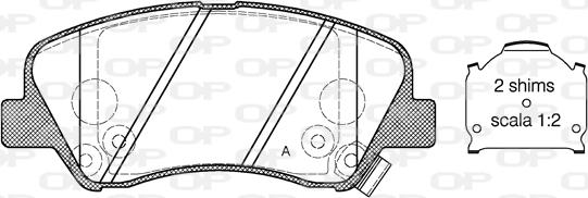 Open Parts BPA1488.02 - Bremžu uzliku kompl., Disku bremzes ps1.lv