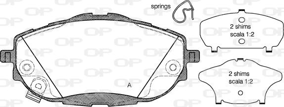 Open Parts BPA1561.02 - Bremžu uzliku kompl., Disku bremzes ps1.lv