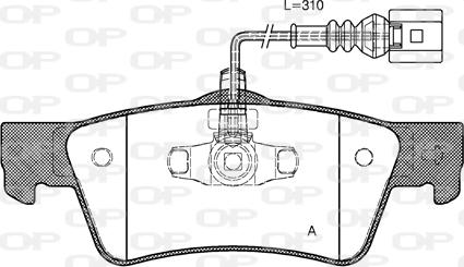 Open Parts BPA1187.01 - Bremžu uzliku kompl., Disku bremzes ps1.lv