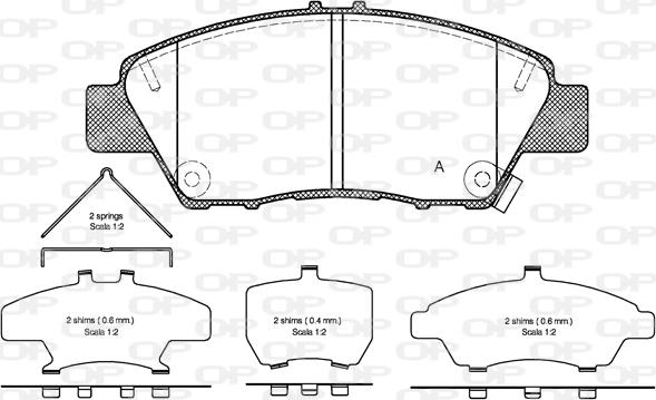 Open Parts BPA1358.02 - Bremžu uzliku kompl., Disku bremzes ps1.lv