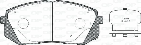 Open Parts BPA1302.52 - Bremžu uzliku kompl., Disku bremzes ps1.lv