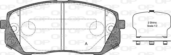 Open Parts BPA1302.22 - Bremžu uzliku kompl., Disku bremzes ps1.lv