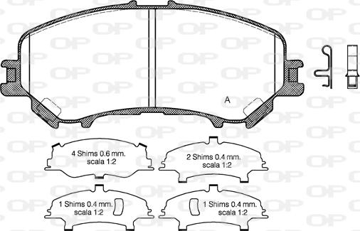 Open Parts BPA1318.22 - Bremžu uzliku kompl., Disku bremzes ps1.lv