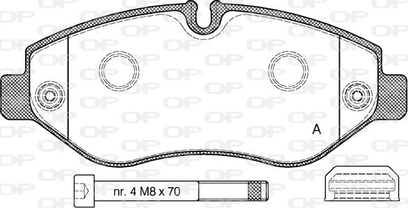 Open Parts BPA1245.10 - Bremžu uzliku kompl., Disku bremzes ps1.lv