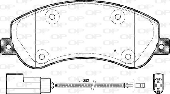 Open Parts BPA1250.02 - Bremžu uzliku kompl., Disku bremzes ps1.lv