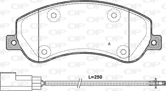 Open Parts BPA1250.11 - Bremžu uzliku kompl., Disku bremzes ps1.lv