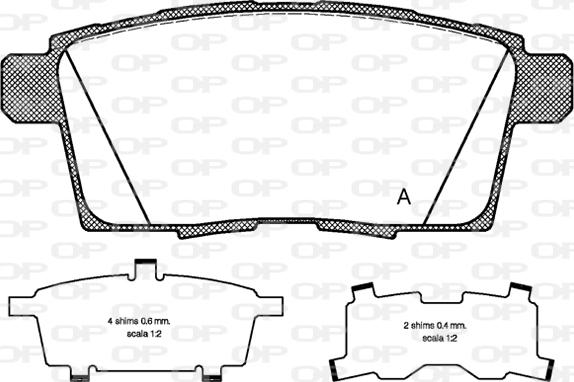 Open Parts BPA1268.00 - Bremžu uzliku kompl., Disku bremzes ps1.lv