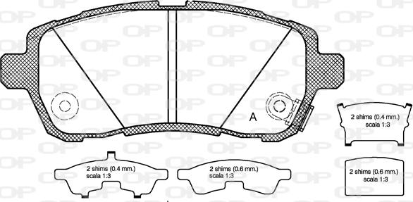 Open Parts BPA1281.02 - Bremžu uzliku kompl., Disku bremzes ps1.lv