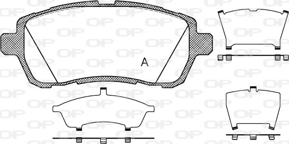 Open Parts BPA1281.10 - Bremžu uzliku kompl., Disku bremzes ps1.lv