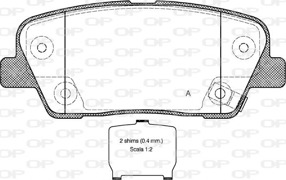 Open Parts BPA1274.02 - Bremžu uzliku kompl., Disku bremzes ps1.lv