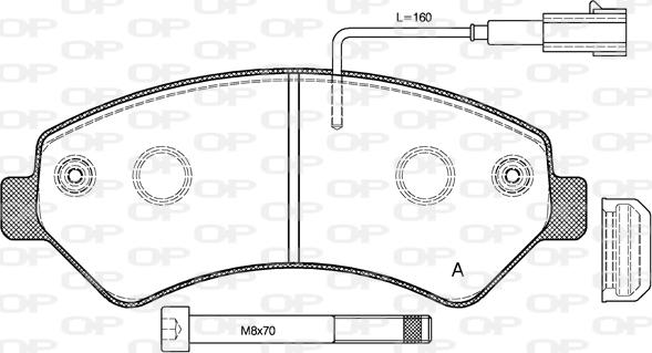 Open Parts BPA1275.01 - Bremžu uzliku kompl., Disku bremzes ps1.lv