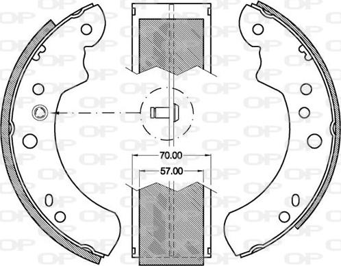 Open Parts BSA2050.00 - Bremžu loku komplekts ps1.lv