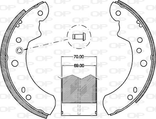 Open Parts BSA2051.00 - Bremžu loku komplekts ps1.lv