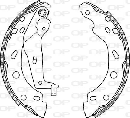 Open Parts BSA2000.00 - Bremžu loku komplekts ps1.lv