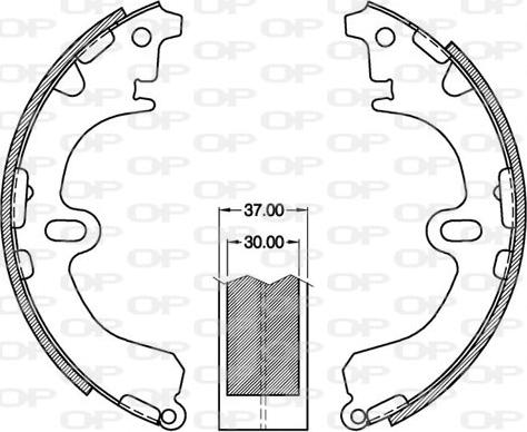 Open Parts BSA2142.00 - Bremžu loku komplekts ps1.lv