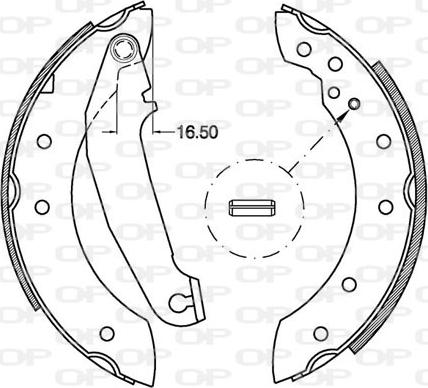 Open Parts BSA2110.00 - Bremžu loku komplekts ps1.lv